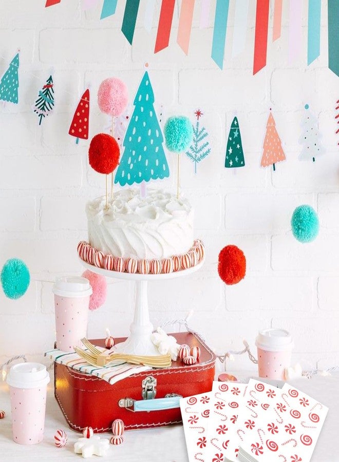 CODOHI 200 Pack Christmas Guest Napkins - Festive Candy Cane & Candy Design - 2-Ply Disposable Paper Napkins - 16x16 Inch - Ideal for Xmas, Holidays, and Parties - Image 5